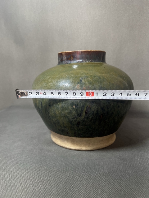 古玩陶瓷磁州窯茶葉末釉高領罐拍賣,當前價格500元