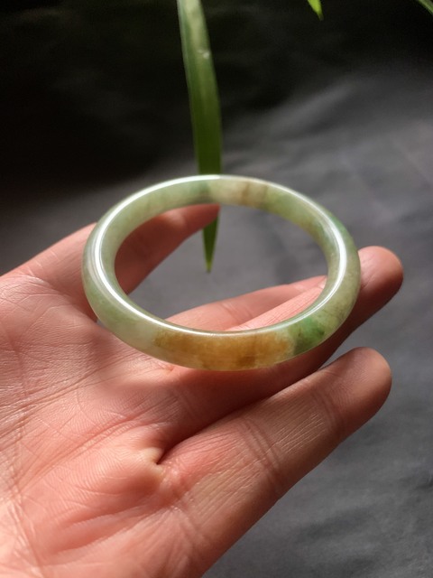 古玩玉器清代三彩天然翡翠手鐲拍賣，當前價格15000元