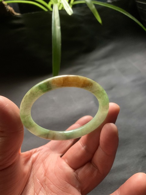 古玩玉器清代三彩天然翡翠手鐲拍賣，當前價格15000元