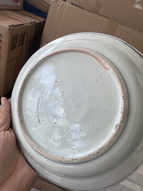 古玩陶瓷青花山水人物紋折沿盤拍賣,當前價格3000元