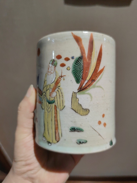 古玩陶瓷雍正.粉彩八仙故事筆筒拍賣，當前價格21888元