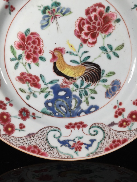 古玩陶瓷雍正富貴大吉粉彩盤拍賣,當前價格1680元