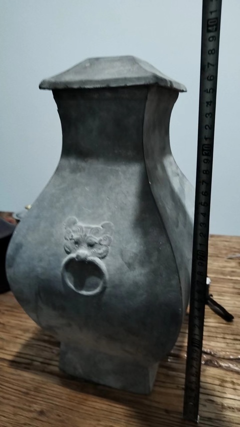 古玩陶瓷漢代輔首銜環(huán)灰陶坊（河北博物館同款）拍賣(mài)，當(dāng)前價(jià)格6500元