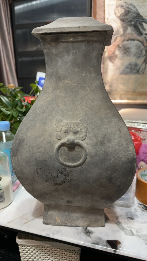 古玩陶瓷漢代輔首銜環(huán)灰陶坊（河北博物館同款）拍賣(mài)，當(dāng)前價(jià)格6500元