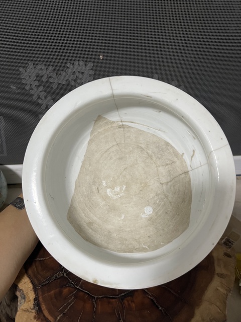 古玩陶瓷清中期青花萬壽香爐水仙盤拍賣，當前價格450元