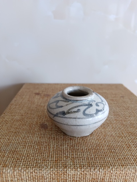 古玩陶瓷元末青花文房水盂拍賣,當前價格998元