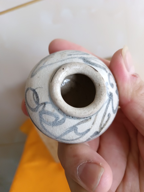 古玩陶瓷元末青花文房水盂拍賣,當前價格998元