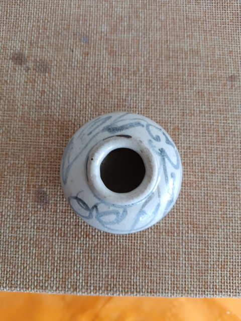 古玩陶瓷元末青花文房水盂拍賣,當前價格998元