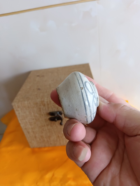 古玩陶瓷元末青花文房水盂拍賣,當前價格998元