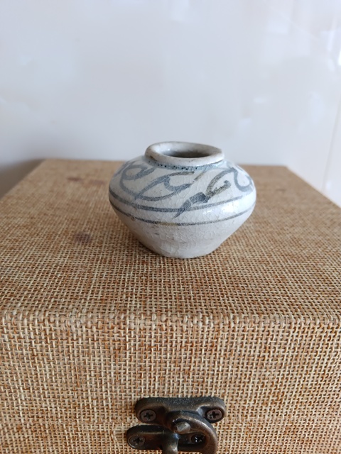 古玩陶瓷元末青花文房水盂拍賣,當前價格998元