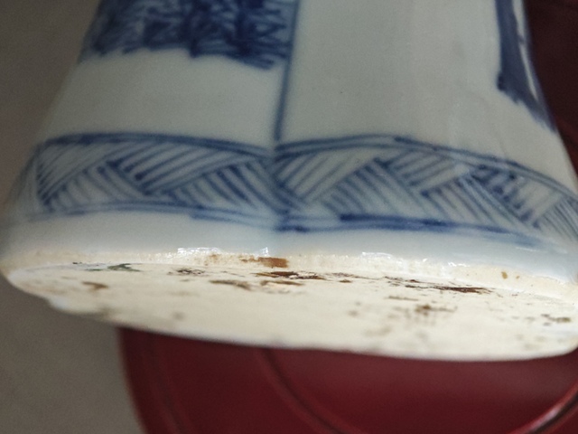 古玩陶瓷清早期雍正青花山水樓閣紋瓶拍賣,當前價格16000元