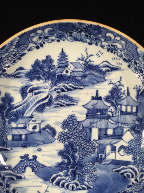 古玩陶瓷乾隆青花山水樓閣紋深腹盤拍賣,當(dāng)前價(jià)格1288元