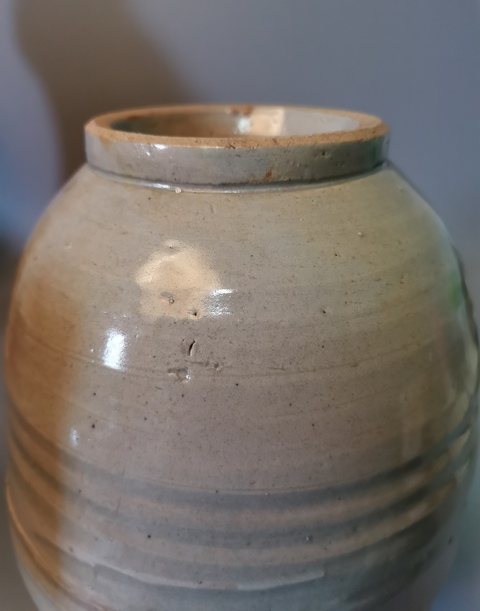 古玩陶瓷【千年龍泉】元明時期龍泉青瓷茶葉罐拍賣,當前價格490元