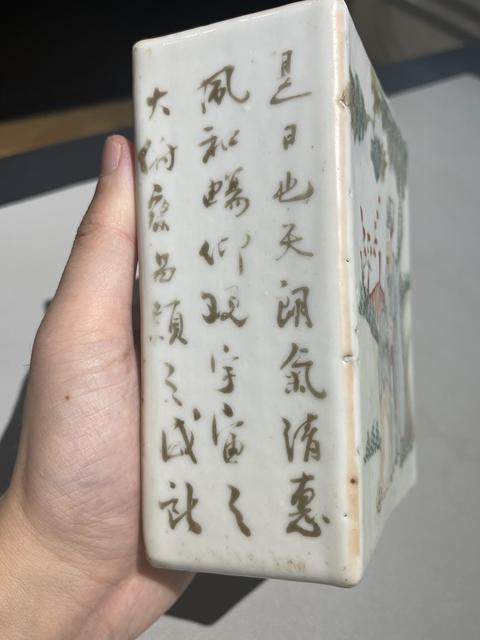 古玩陶瓷清代淺絳彩人物脈鎮拍賣,當前價格3888元