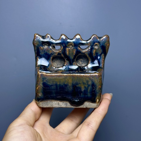 古玩陶瓷清代,磁州窯,多功能筆插拍賣,當前價格660元