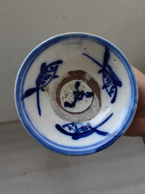 古玩陶瓷青花三魚紋碗拍賣,當前價格450元