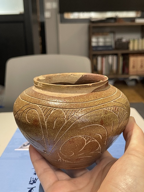 古玩陶瓷中古刻花罐拍賣，當(dāng)前價格4888元