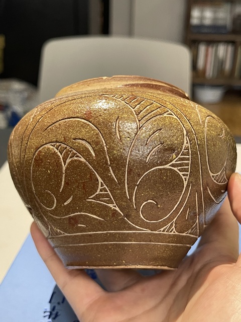 古玩陶瓷中古刻花罐拍賣，當(dāng)前價格4888元