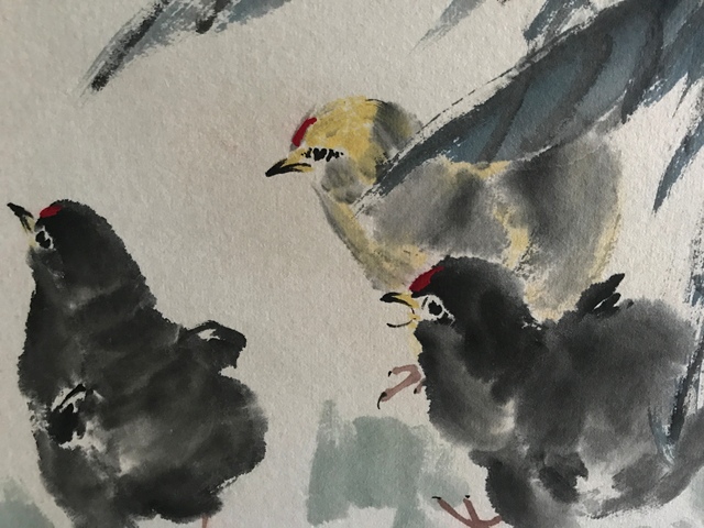 古玩字畫中央文史館館員清華美院教授張世簡 花鳥圖拍賣,當前價格18888元