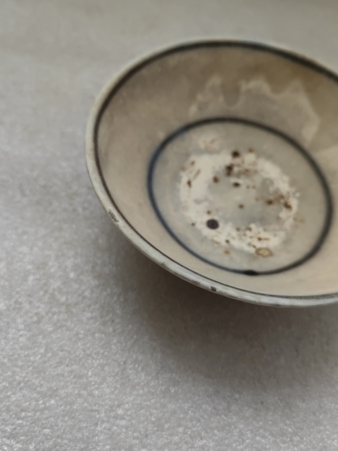 古玩陶瓷青花線條紋茶碗拍賣,當(dāng)前價(jià)格480元