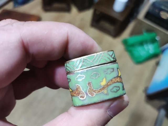 古玩雜項景泰藍掐絲琺瑯蓋盒拍賣,當前價格168元
