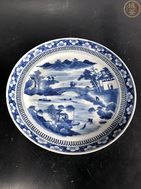 古玩陶瓷清中晚·青花細(xì)路漁樵耕讀山水人物圖賞盤拍賣,當(dāng)前價(jià)格3680元