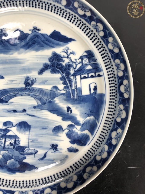 古玩陶瓷清中晚·青花細(xì)路漁樵耕讀山水人物圖賞盤拍賣,當(dāng)前價(jià)格3680元