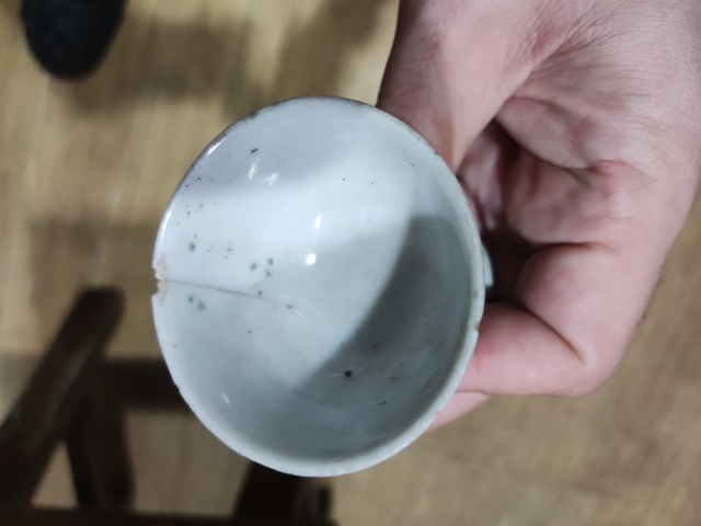 古玩陶瓷晚清山水紋 高足杯一對拍賣,當前價格128元