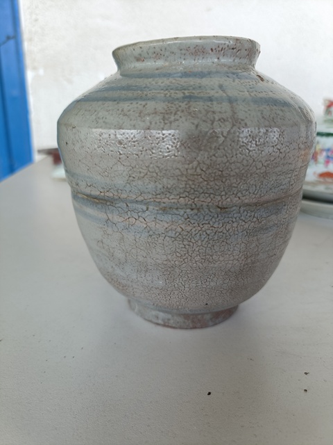 古玩陶瓷明晚.青花線條紋蓋罐拍賣，當前價格198元