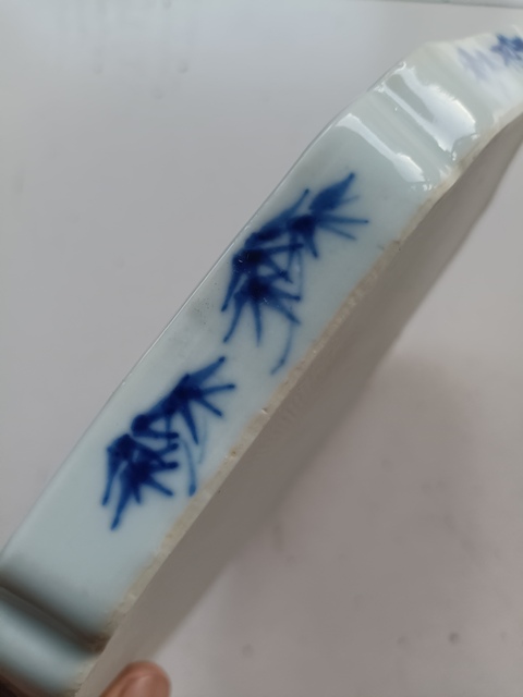 古玩陶瓷青花人物故事虎溪三笑八方盤拍賣，當前價格2888元