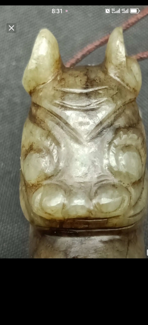 古玩玉器明代 和田玉瑞獸拍賣，當前價格5000元