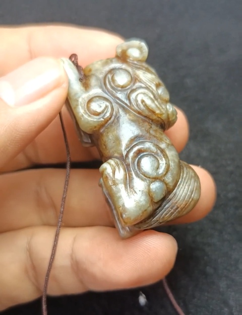 古玩玉器明代 和田玉瑞獸拍賣，當前價格5000元