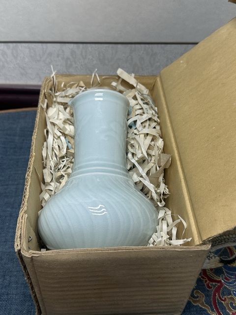 古玩陶瓷567精品龍泉窯暗刻青釉瓶拍賣，當前價格369元