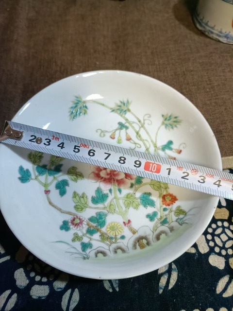 古玩陶瓷民國福祿萬代花卉粉彩盤拍賣，當前價格8888元