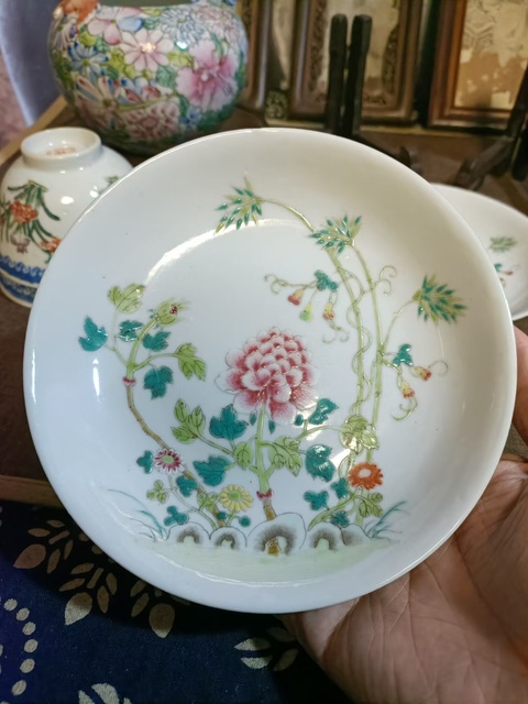 古玩陶瓷民國福祿萬代花卉粉彩盤拍賣，當前價格8888元