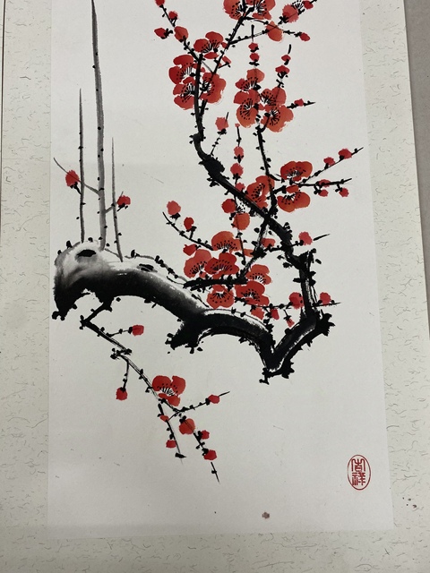 古玩字畫僅此一套,老年書畫家協會會員,實力派畫家精品力作,國畫卡紙梅蘭竹菊四條屏收藏結緣拍賣,當前價格599元