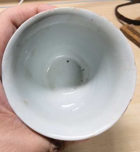 古玩陶瓷青花山水人物紋仰鐘杯拍賣，當(dāng)前價格3980元