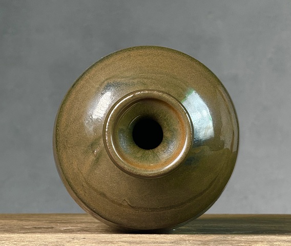 古玩陶瓷明代,磁州窯茶葉末釉梅瓶拍賣(mài),當(dāng)前價(jià)格1200元