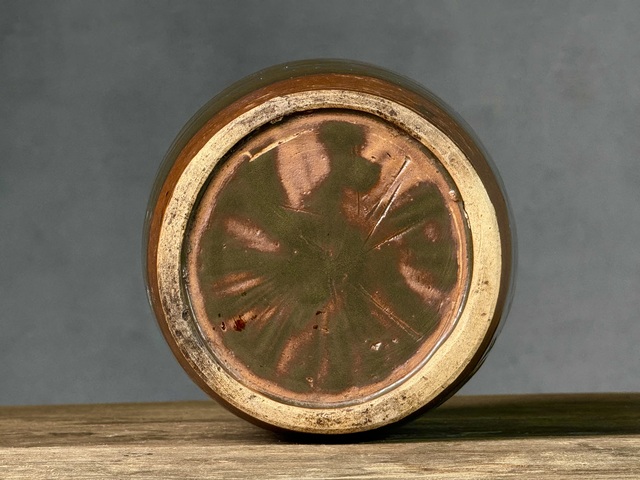 古玩陶瓷明代,磁州窯茶葉末釉梅瓶拍賣(mài),當(dāng)前價(jià)格1200元