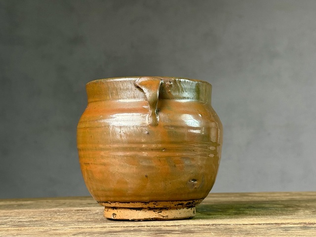 【古陶磁】吉州窯系 斑褐釉三耳小壷・褐釉斑三系小罐 中国古陶磁　中国美術 古陶磁】吉州窯系 斑褐釉三耳小壷・褐釉斑三系小罐 中国古陶磁