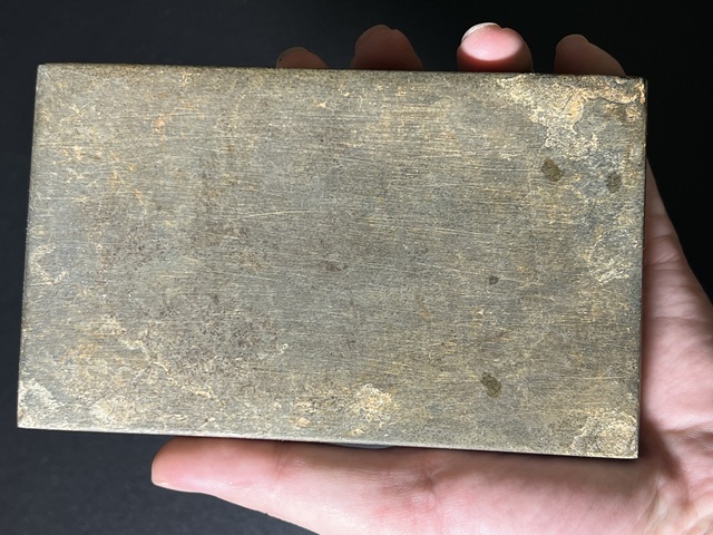 古玩雜項宋代歙硯魚子紋屢型硯拍賣，當前價格12000元