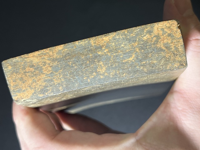 古玩雜項宋代歙硯魚子紋屢型硯拍賣，當前價格12000元