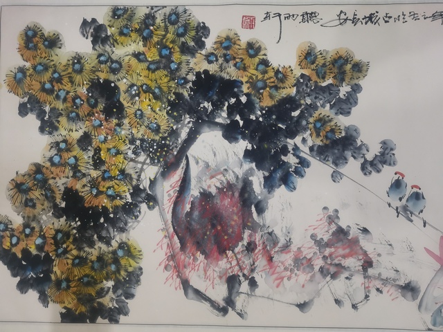 古玩字畫中美協(xié)會(huì)員南京藝術(shù)學(xué)院碩士雨蒙金秋之歌拍賣,當(dāng)前價(jià)格899元