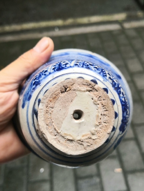 古玩陶瓷清代青花小花盆拍賣，當前價格800元