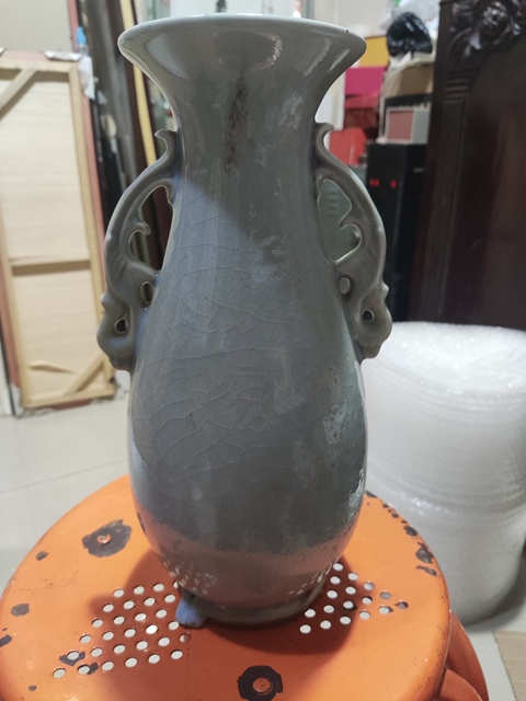 古玩陶瓷鈞窯瓶拍賣,當(dāng)前價格588元