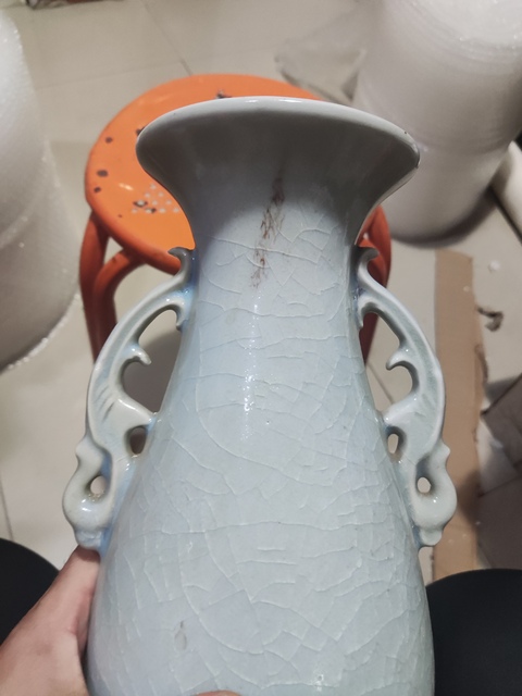 古玩陶瓷鈞窯瓶拍賣,當(dāng)前價格588元