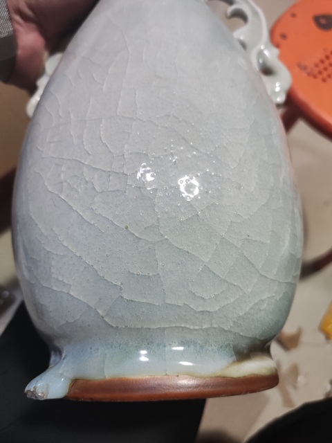 古玩陶瓷鈞窯瓶拍賣,當(dāng)前價格588元