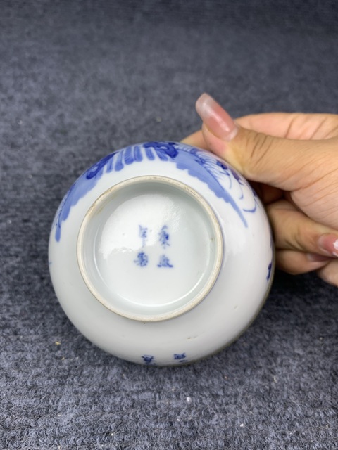 古玩陶瓷青花富貴白頭茶圓拍賣，當前價格1588元