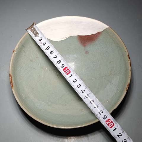 古玩陶瓷鈞窯天青釉紫斑大碗拍賣,當前價格3200元