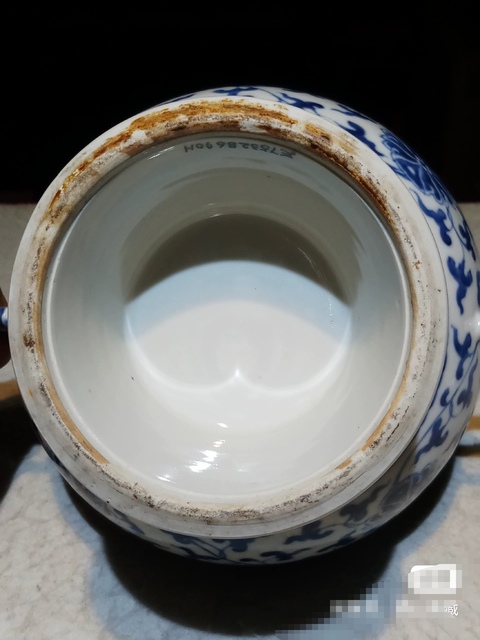 古玩陶瓷清光緒 青花纏枝花卉紋溫鍋拍賣,當前價格500元